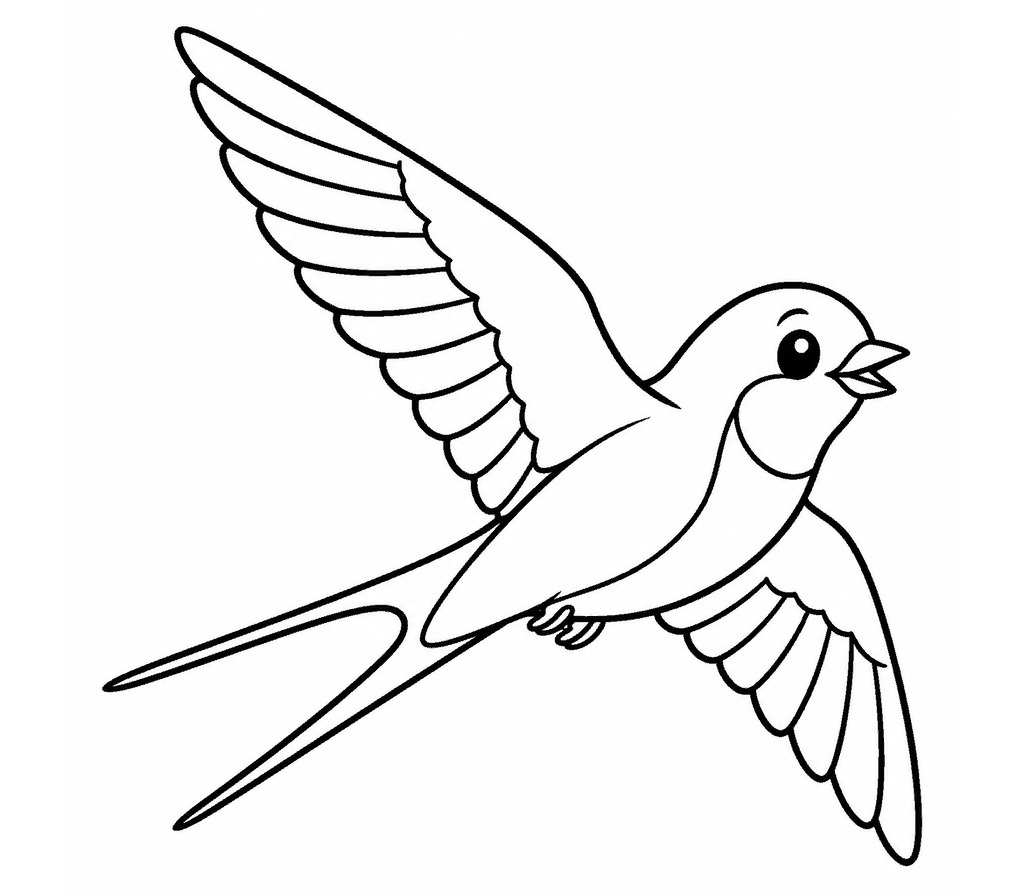 Swallow (Barn) coloring page