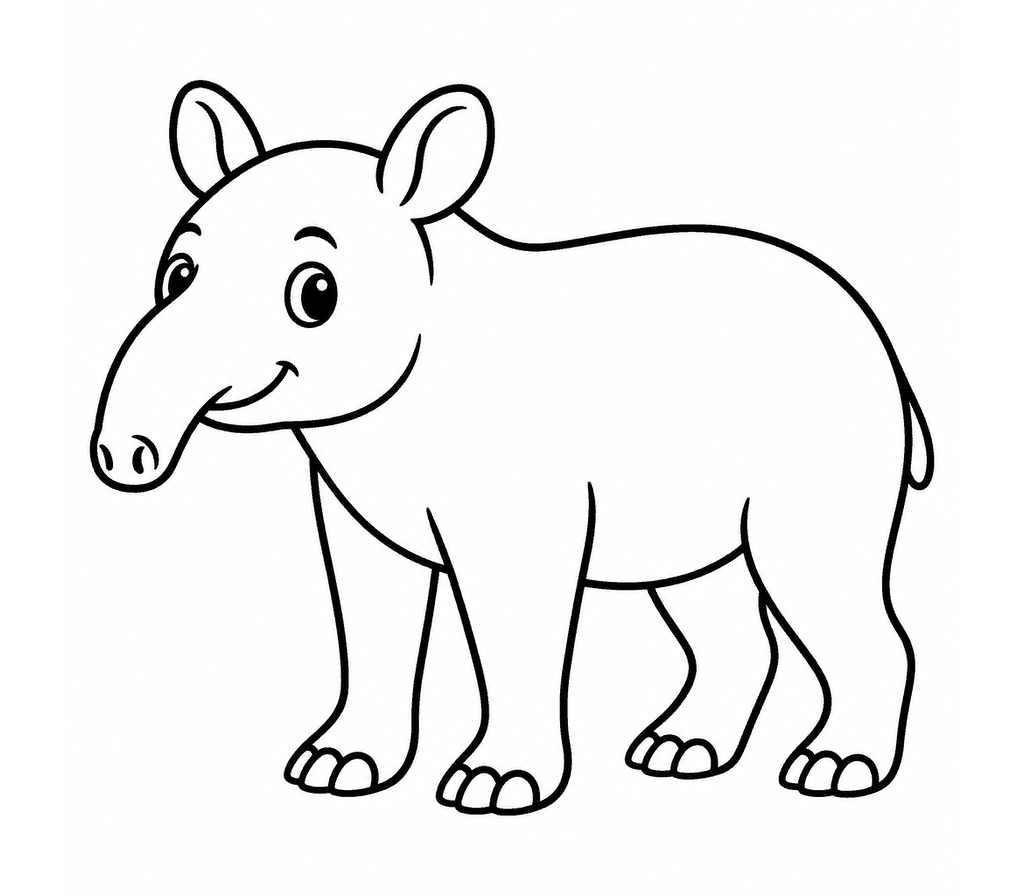 Tapir coloring page