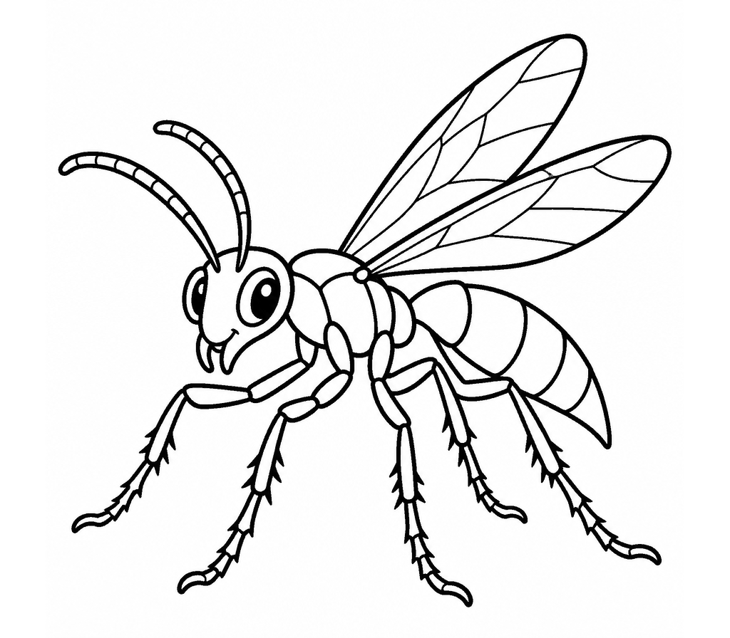 Tarantula Hawk coloring page
