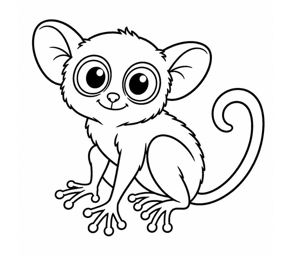 Tarsier coloring page