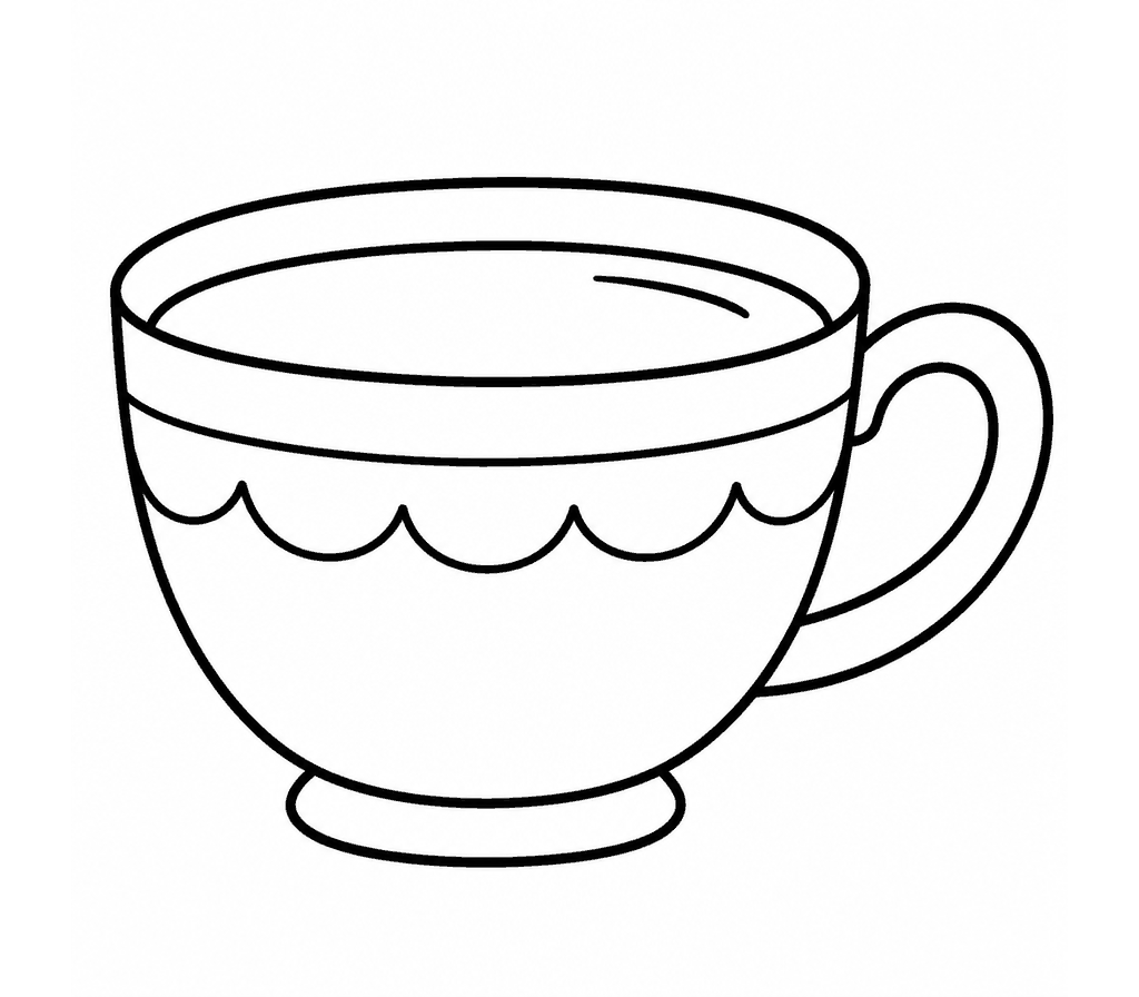 Tea coloring page