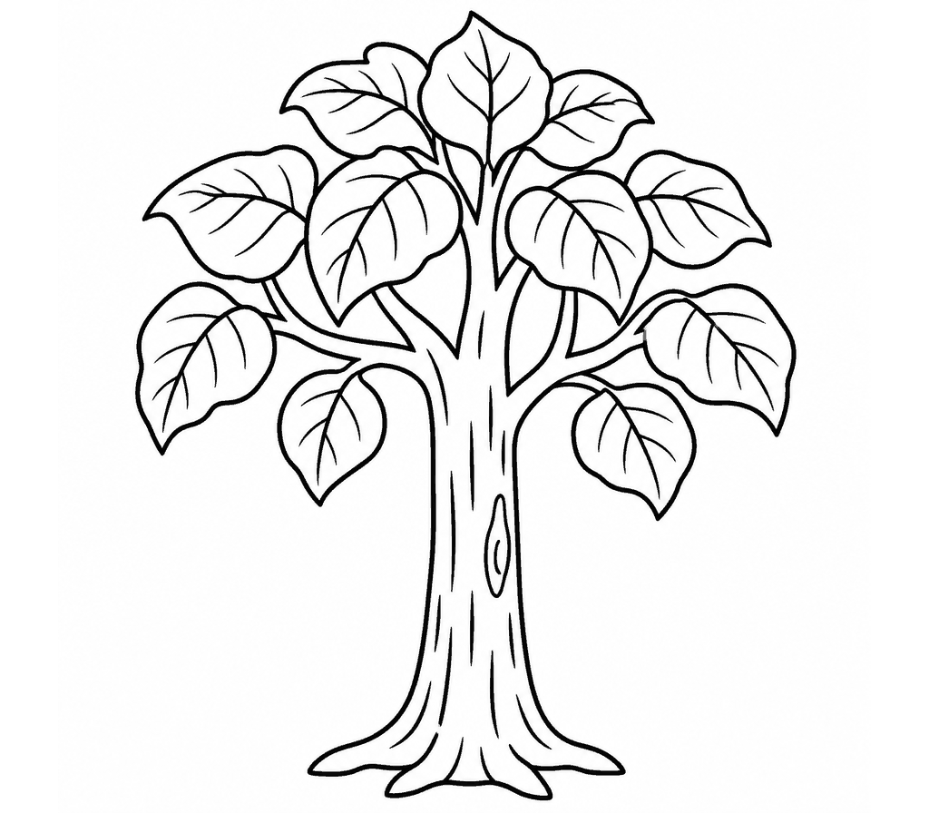 Teak Tree coloring page