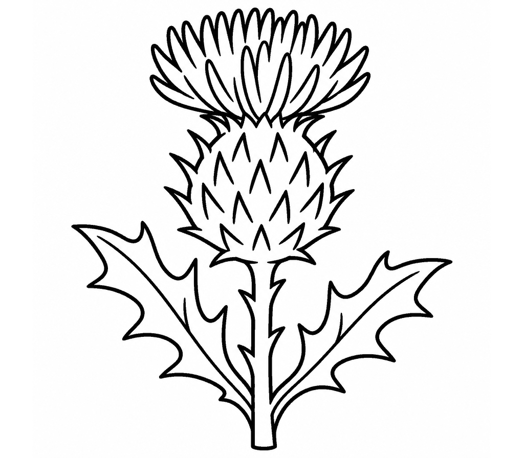 Thistle coloring page