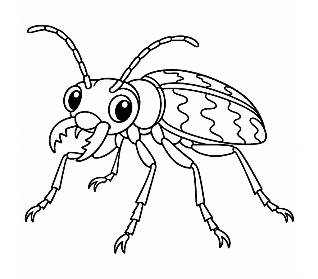 Tiger Beetle coloring page