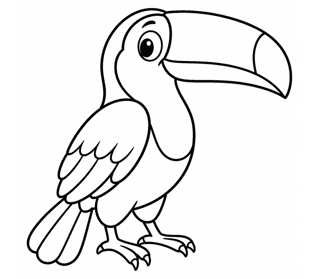 Toucan coloring page
