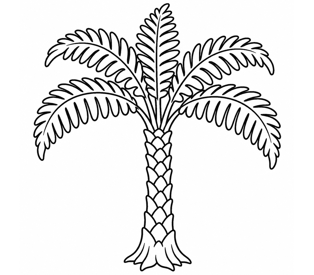 Tree Fern coloring page