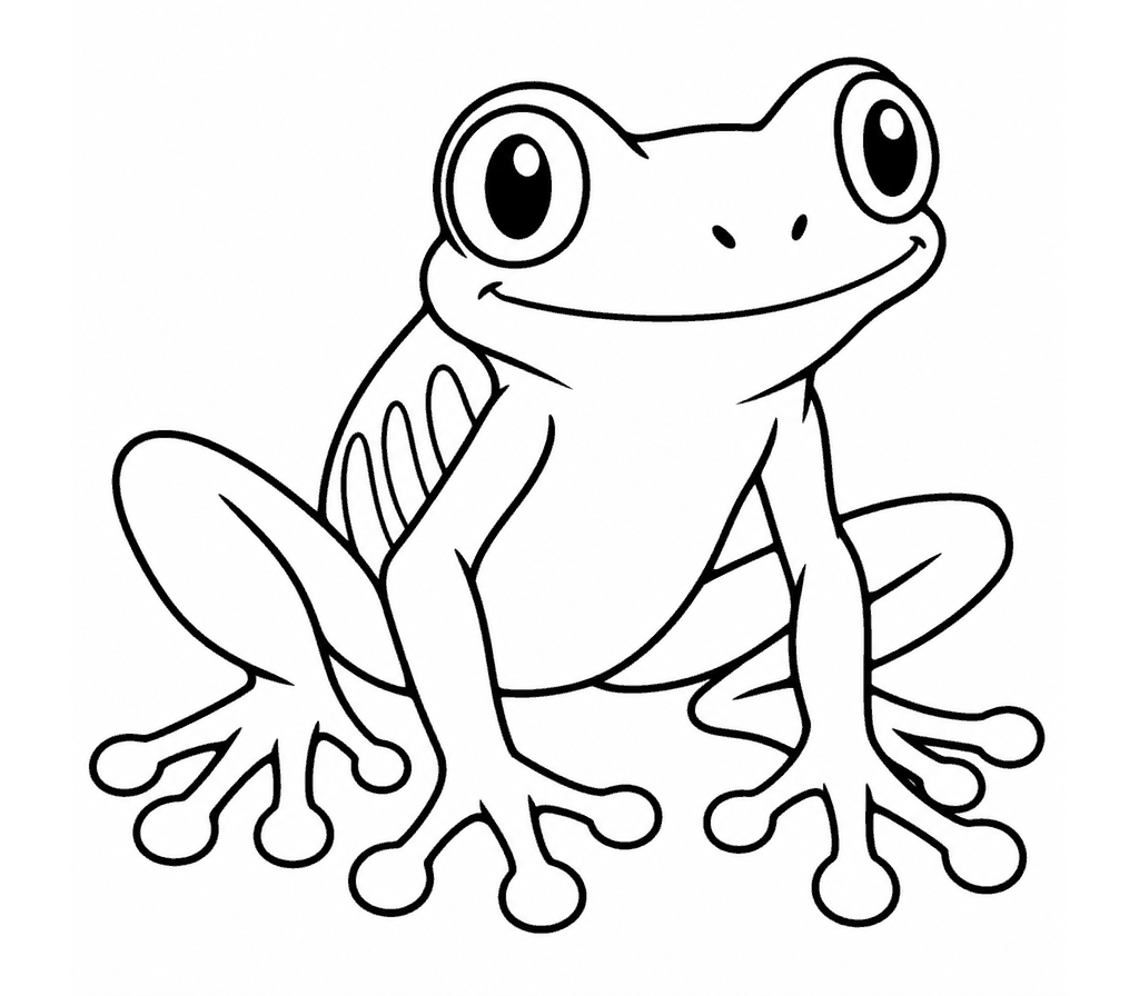 Tree Frog (Red-eyed) coloring page