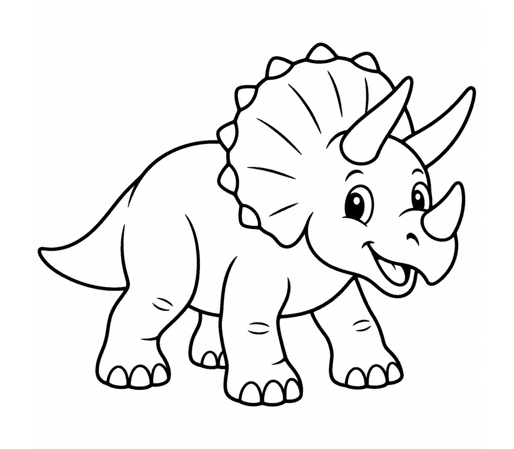 Triceratops coloring page