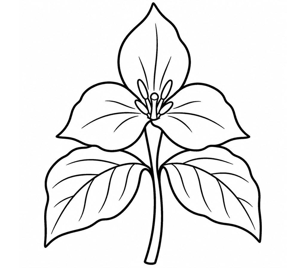 Trillium coloring page