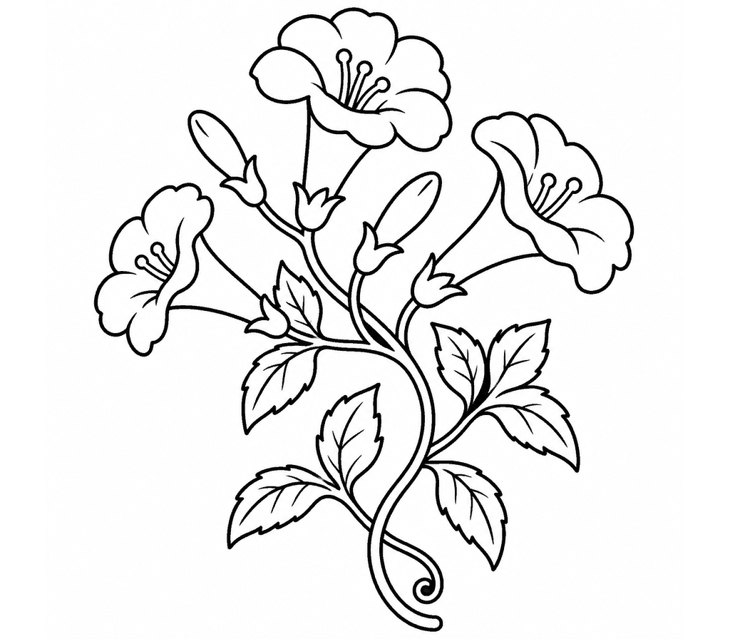 Trumpet Vine coloring page
