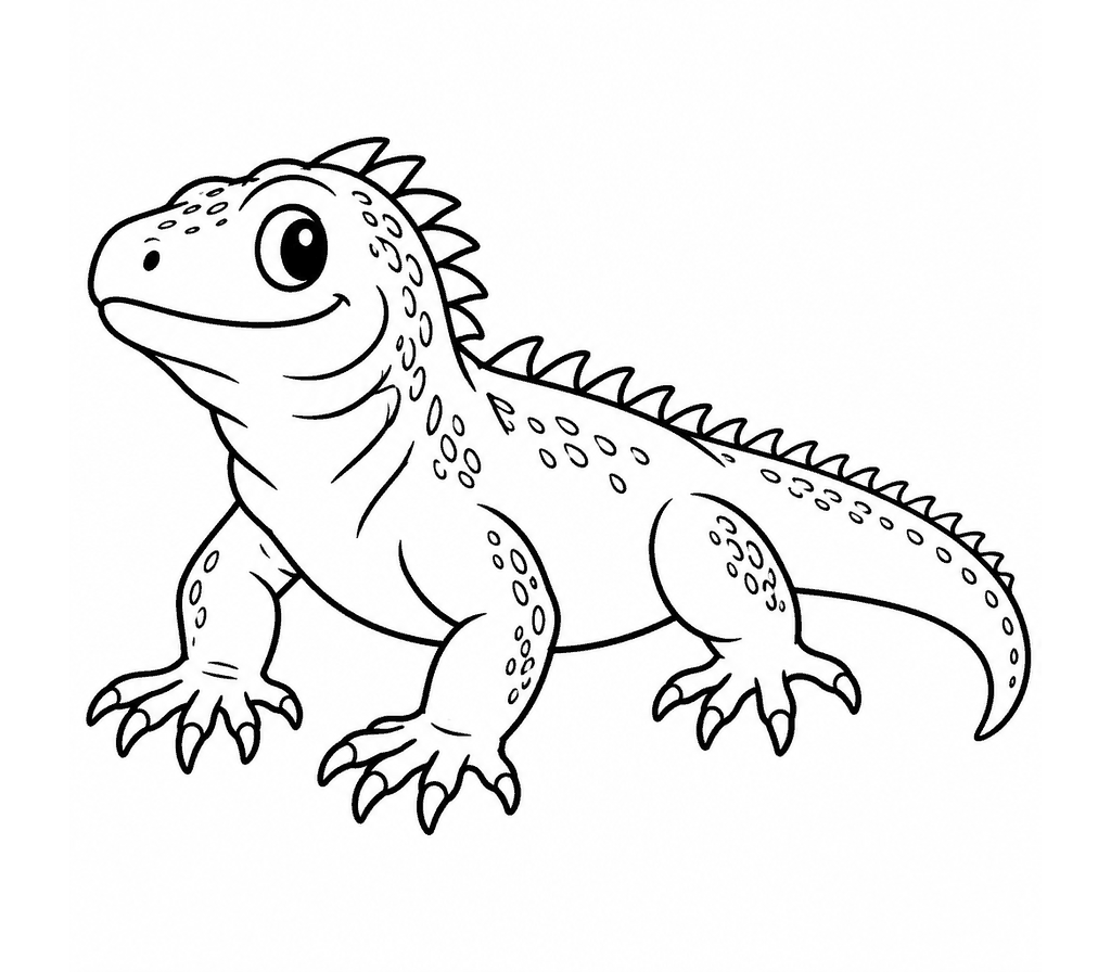 Tuatara coloring page