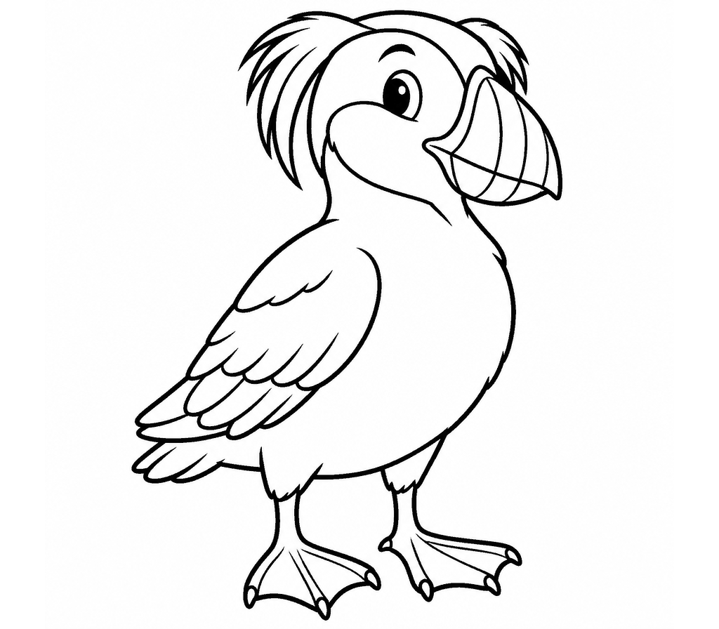 Tufted Puffin coloring page
