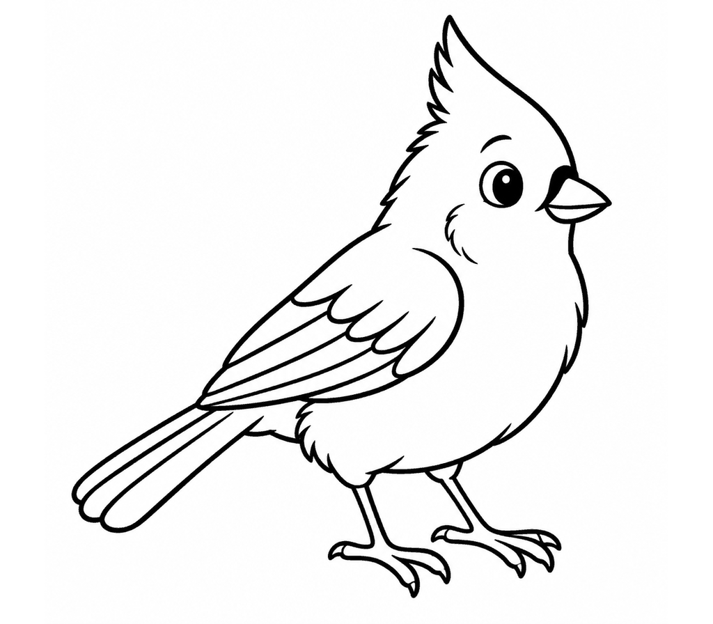 Tufted Titmouse coloring page