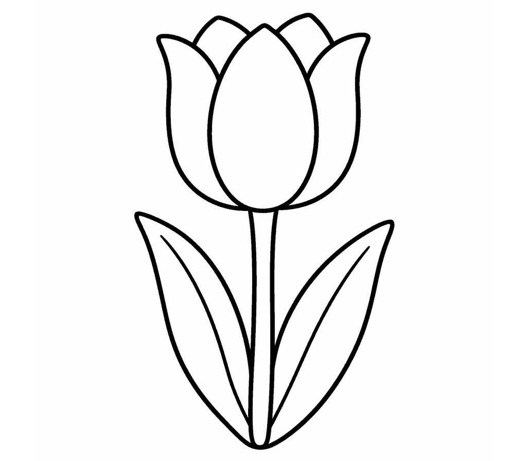 Tulip coloring page
