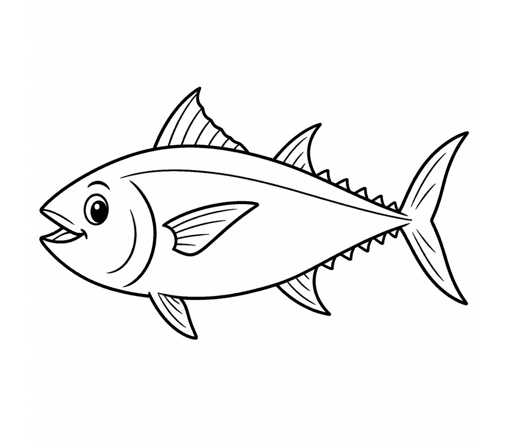 Tuna (Bluefin) coloring page