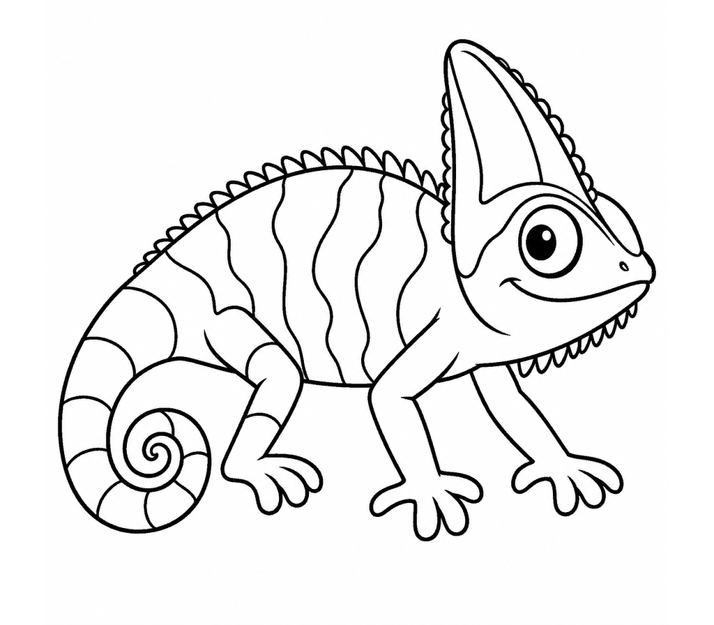 Veiled Chameleon coloring page
