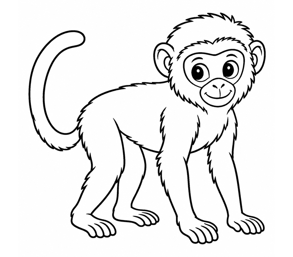 Vervet Monkey coloring page