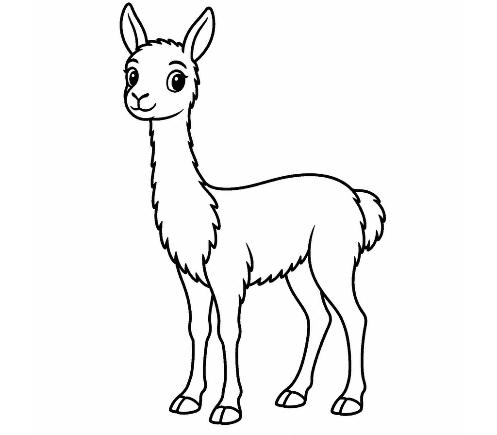 Vicuna coloring page
