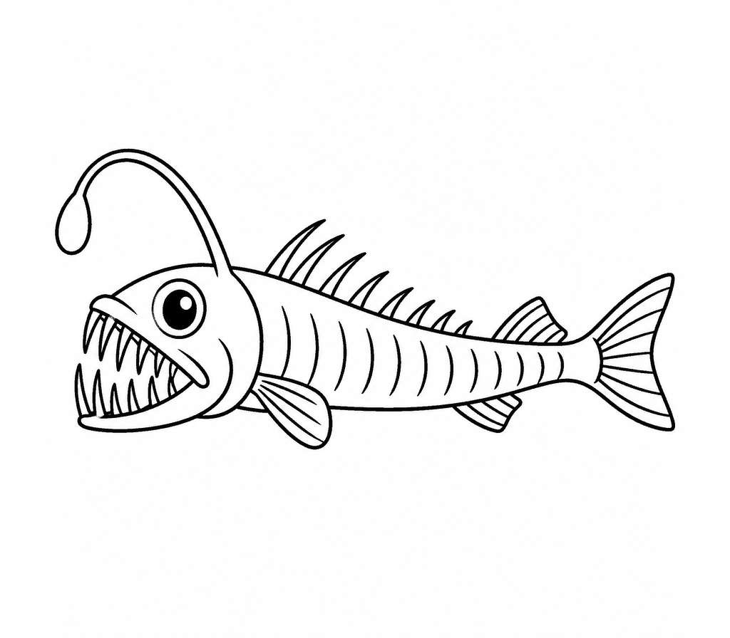 Viperfish coloring page