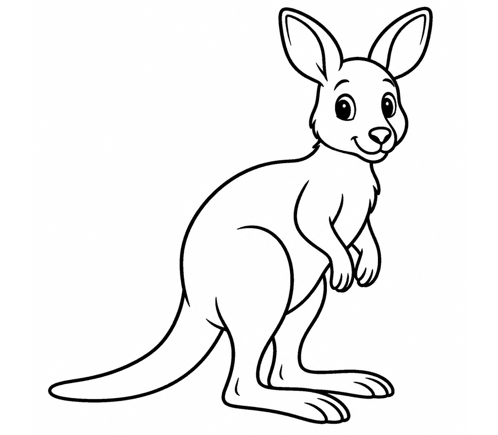 Wallaby coloring page