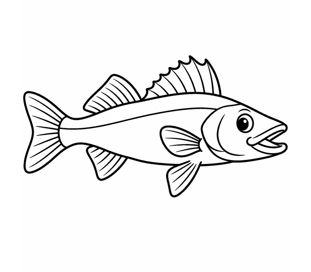 Walleye coloring page