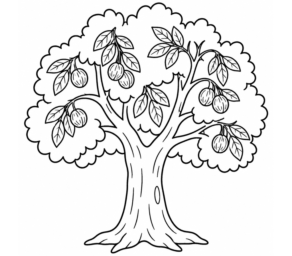 Walnut Tree coloring page