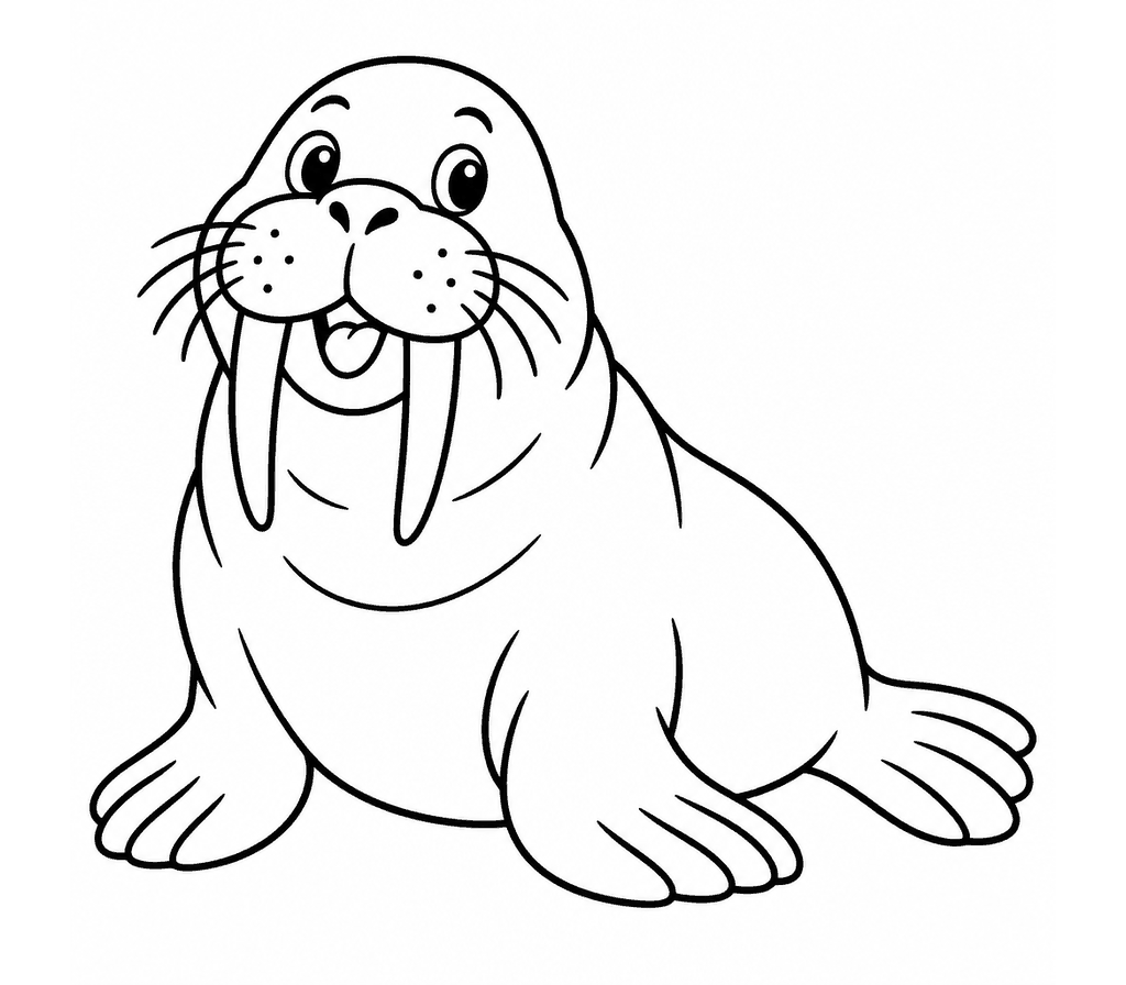 Walrus coloring page