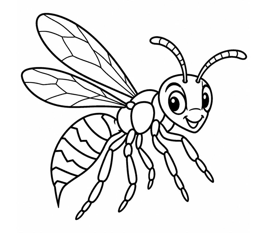 Wasp (Yellowjacket) coloring page