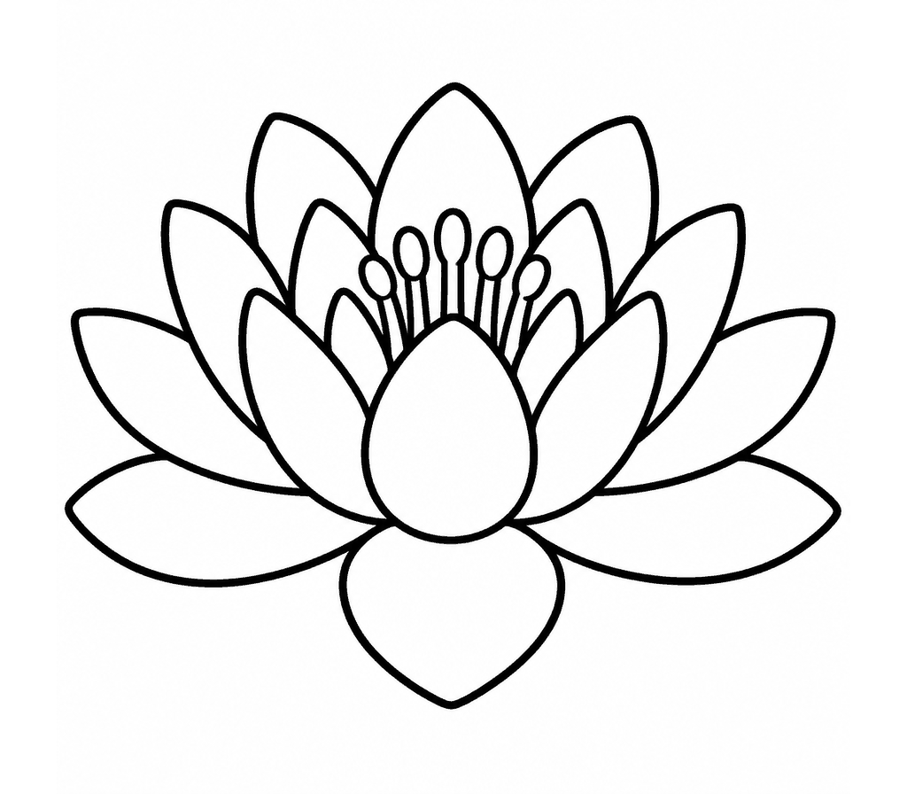 Water Lily coloring page