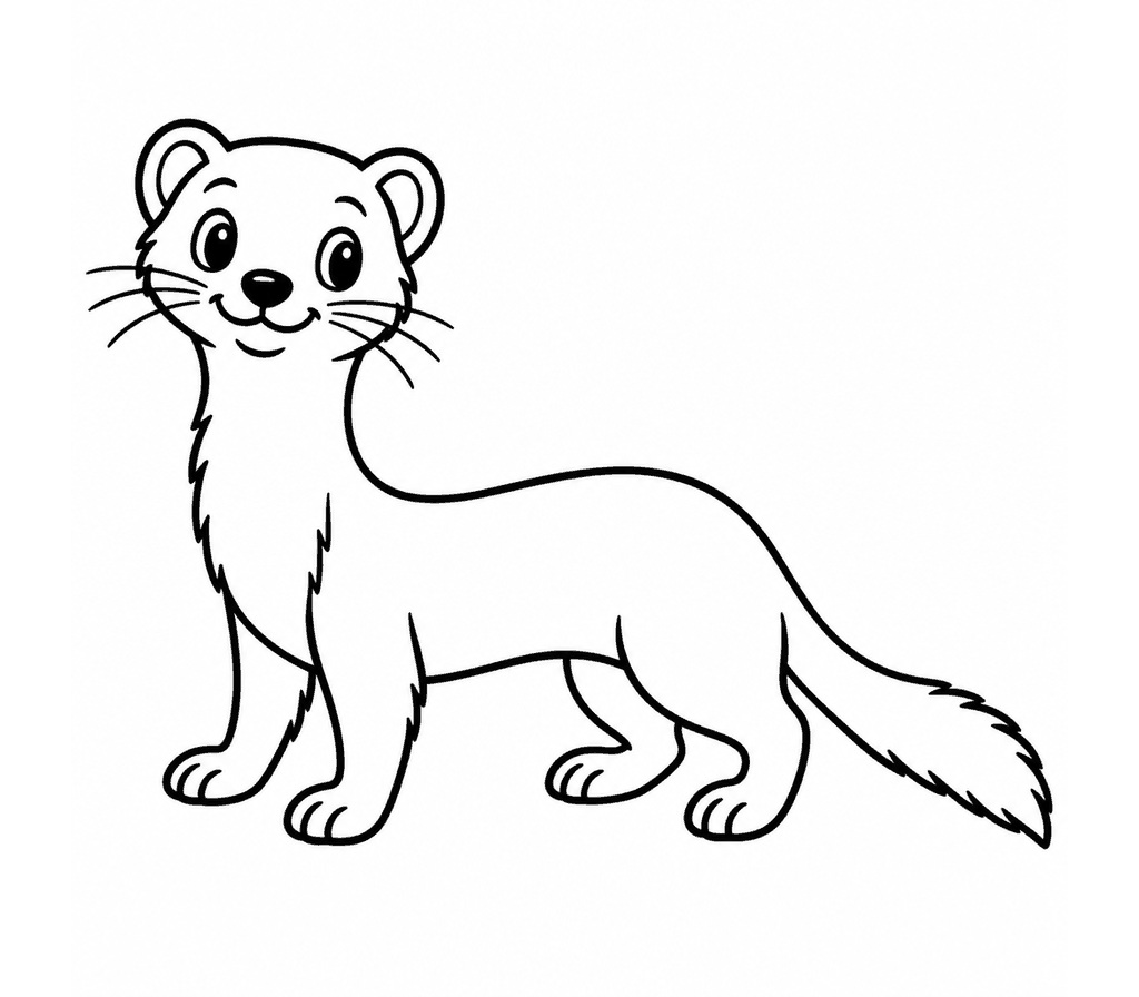Weasel coloring page
