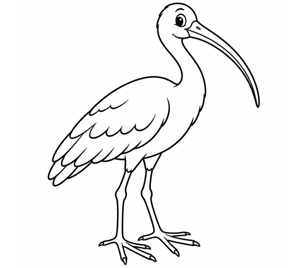 White Ibis coloring page