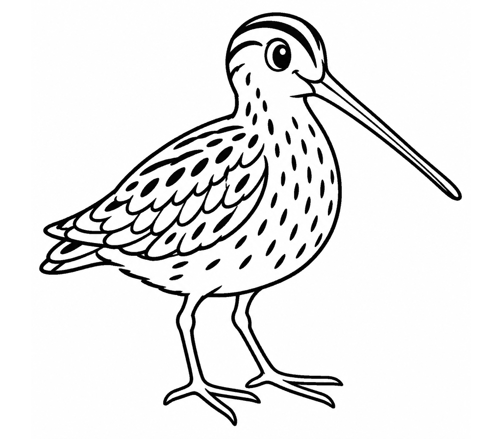 Wilson's Snipe coloring page