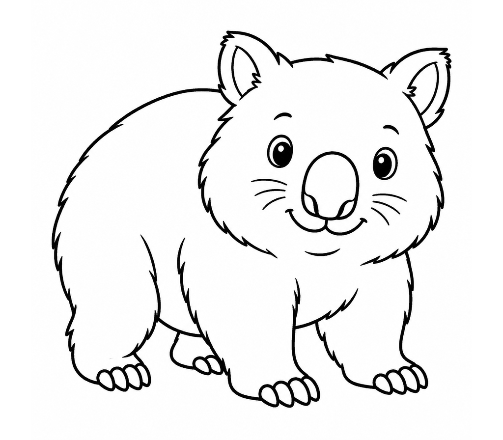 Wombat coloring page
