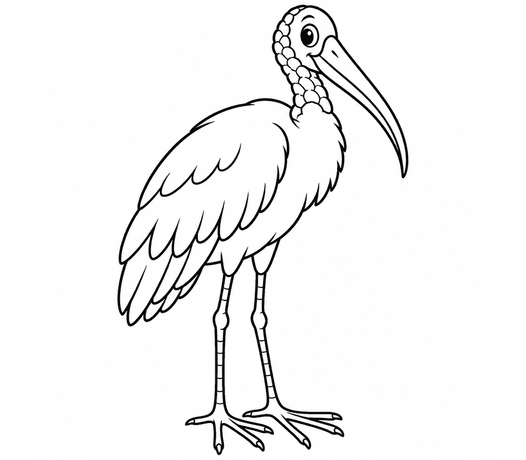Wood Stork coloring page