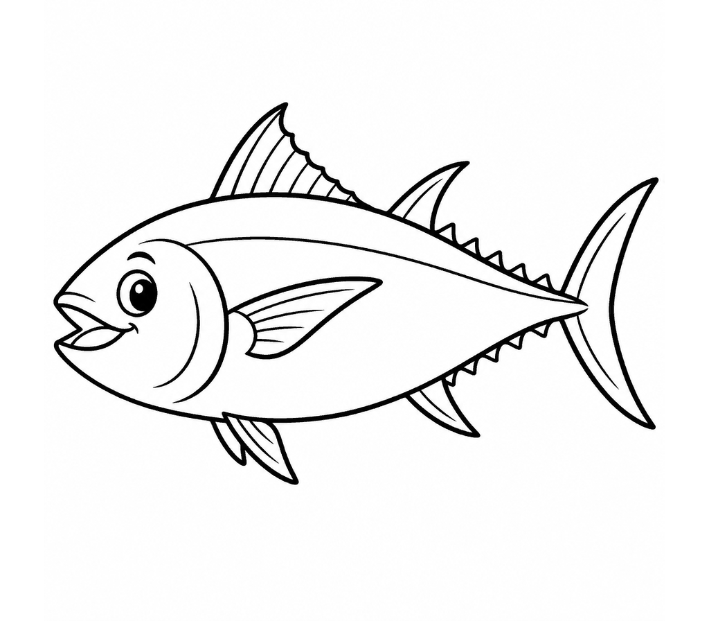 Yellowfin Tuna coloring page