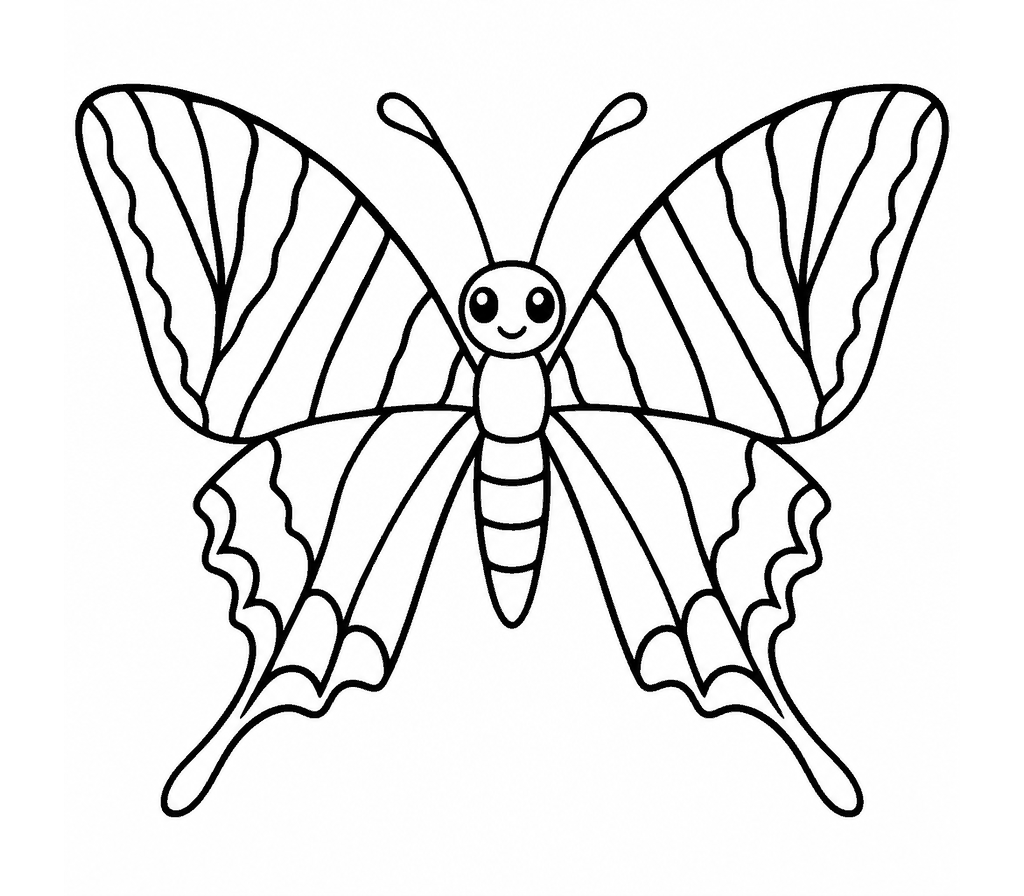 Zebra Swallowtail coloring page