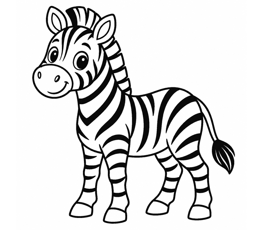 Zebra coloring page